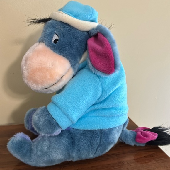 EEYORE PLUSH in SNOWMAN SWEATER (11” seated) - Picture 6 of 13